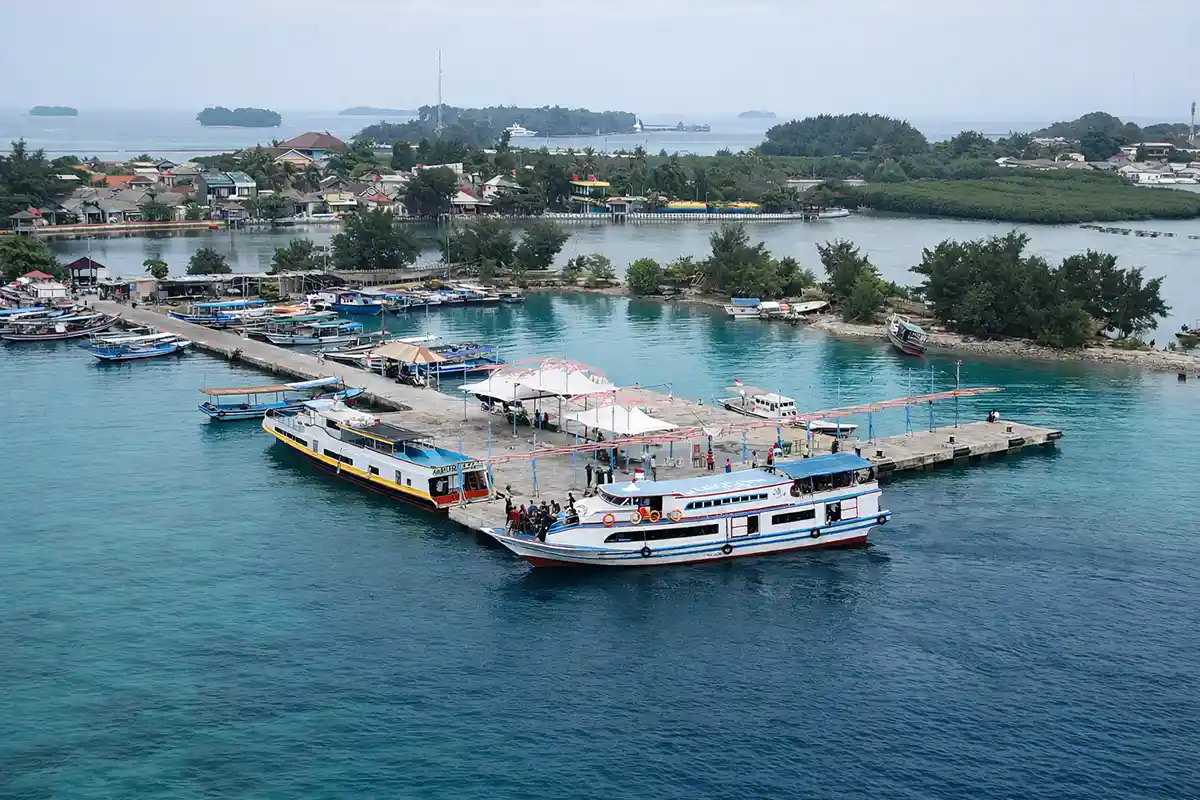 lokasi dermaga sandar kapal di pulau harapan 